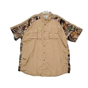 Hogman HOG Outdoor Gear Camo Tan Shirt Mens 2XL Hunting Wear Vented Ultra Light
